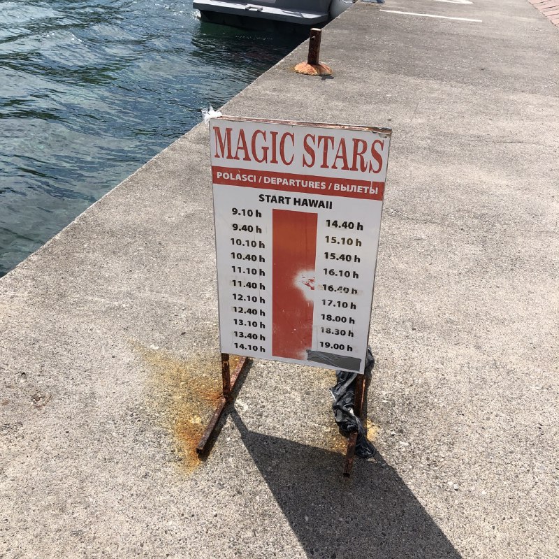 Departures of Magic Stars from Sveti Nikola Island